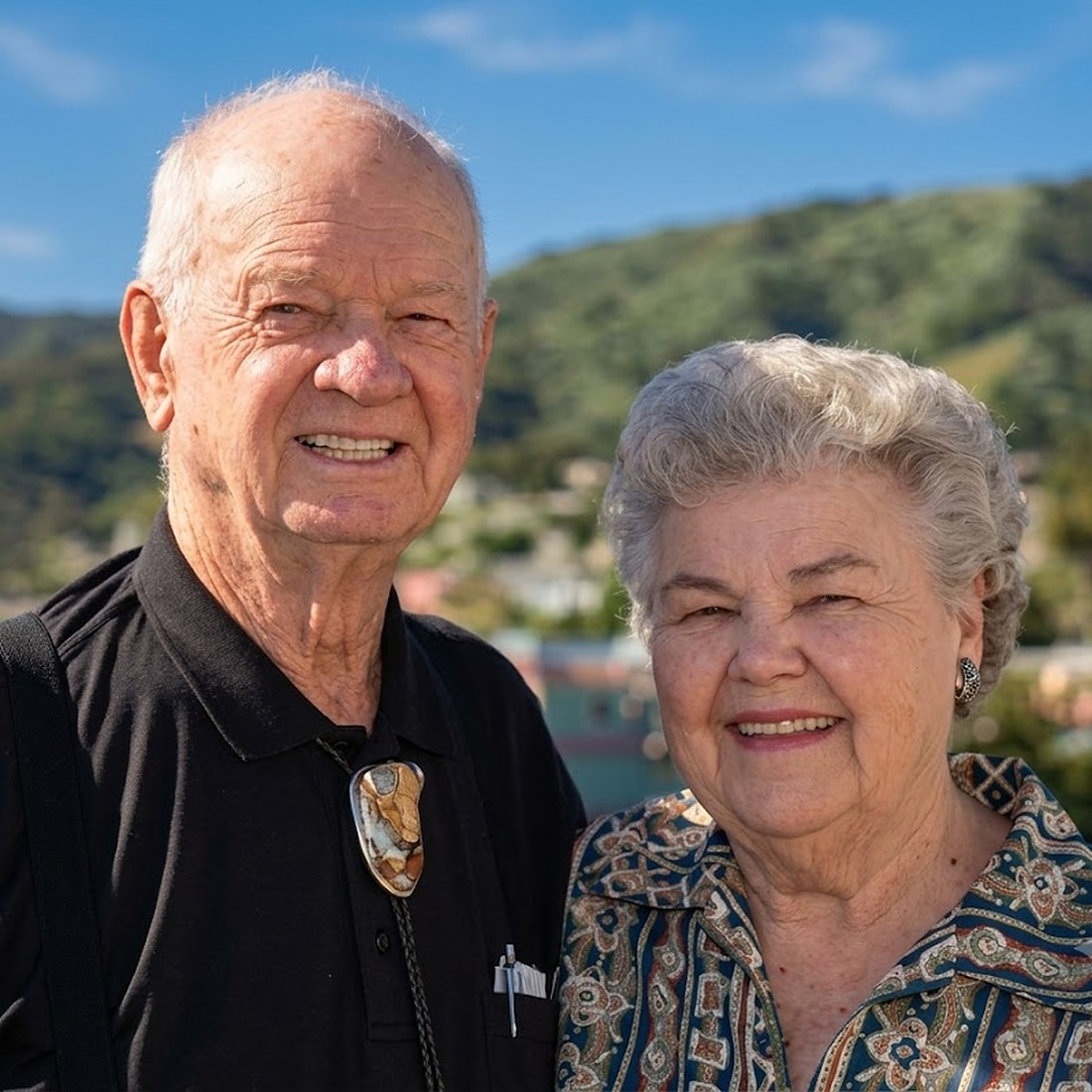 Roy and Mary Rucker, the grandparents in Under the Same Sky